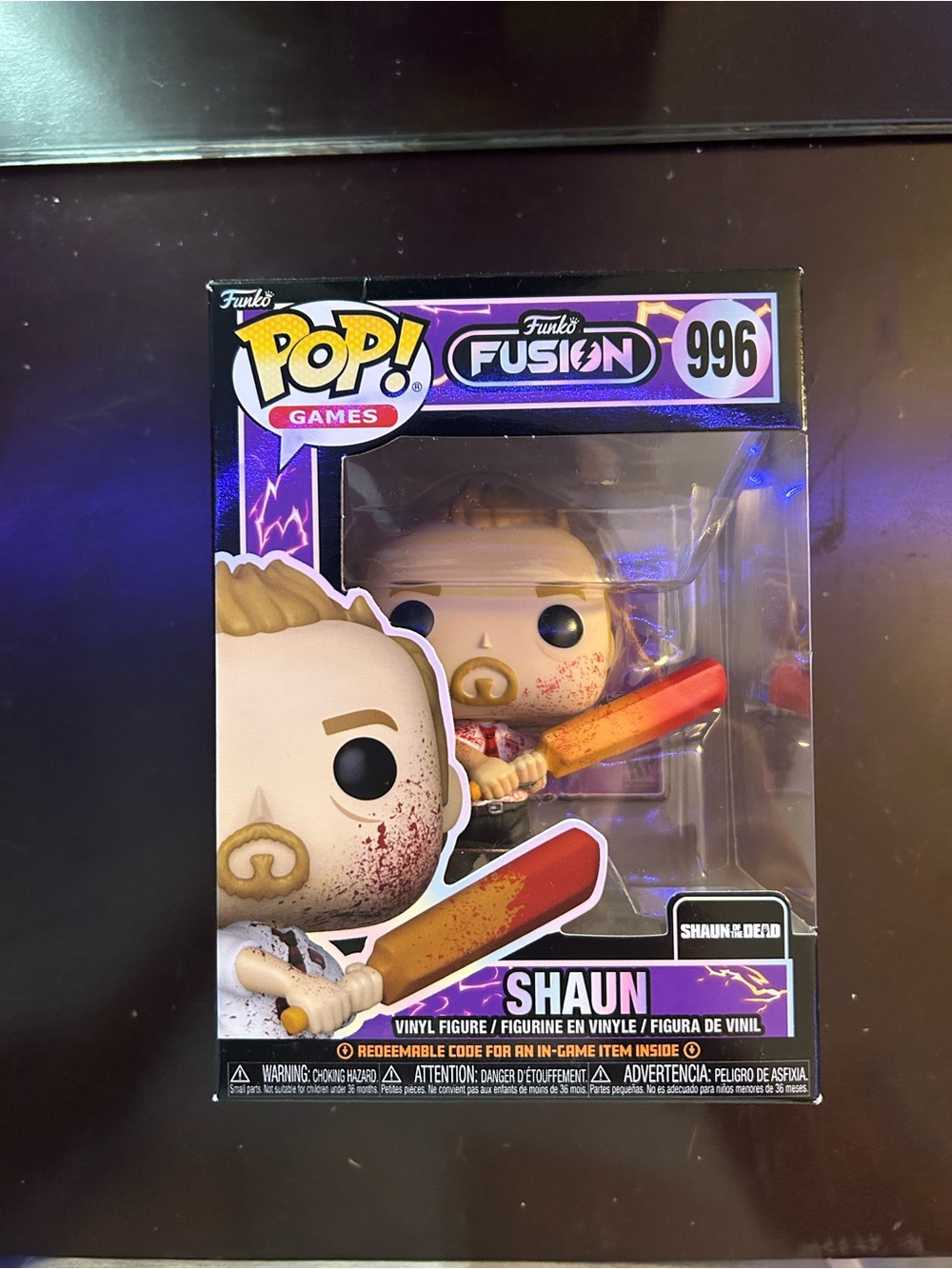 Funko Pop! Shaun Figure — White, Red, Purple